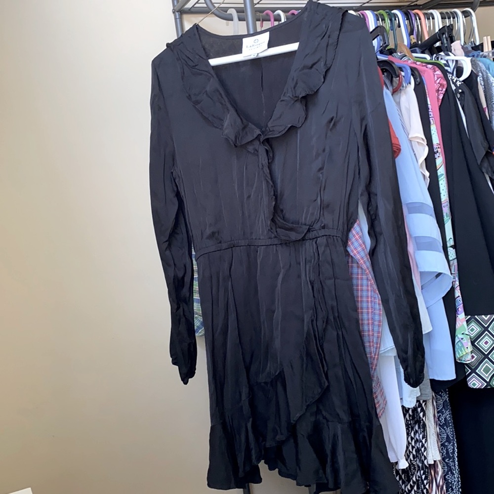 LaRoque Women’s Black Ruffle Mini Dress